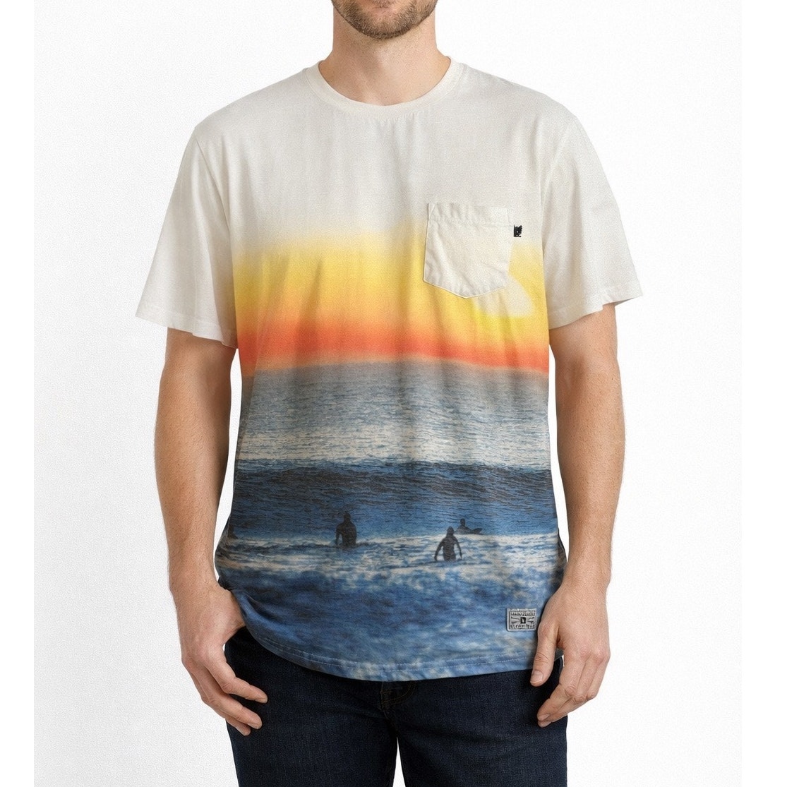 Hippytree Size Large Vintage Blend Surfer Aop Beachwear Hippy Tree Men's Shirt